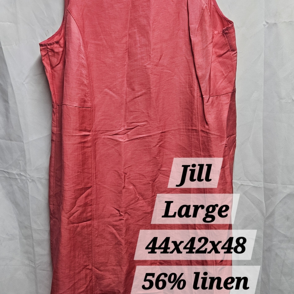 J Jill Larg Chic Coral Sleeveless Dress